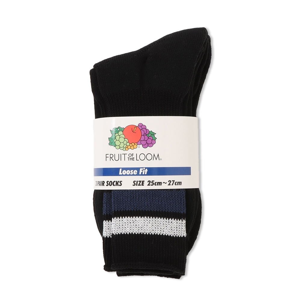 Q.FTL3P DadSocksライン(black)/全1色