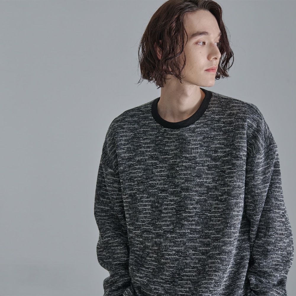 ミックスカラーボーダー クルーネック