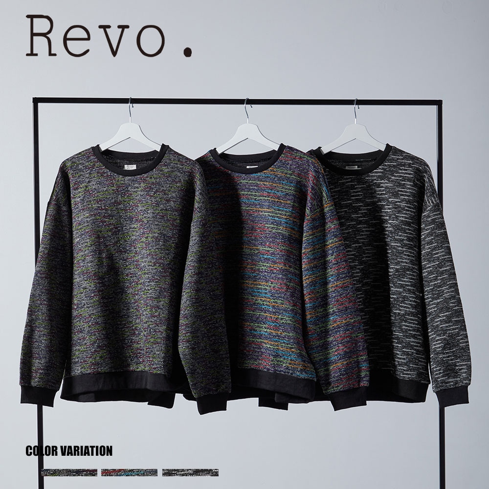 ミックスカラーボーダー クルーネック