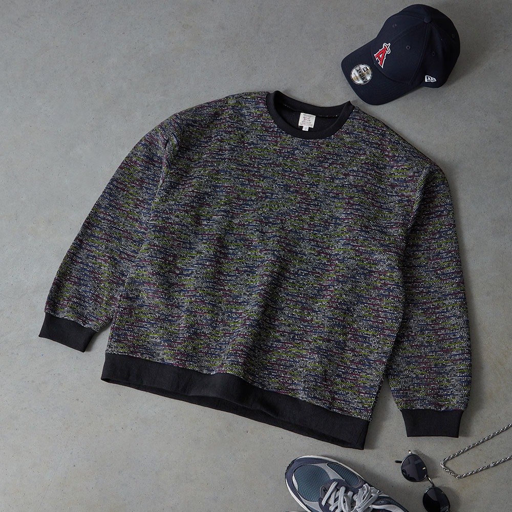 ミックスカラーボーダー クルーネック