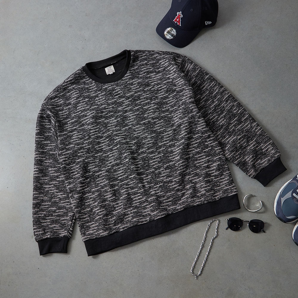 ミックスカラーボーダー クルーネック