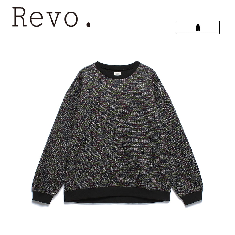 ミックスカラーボーダー クルーネック