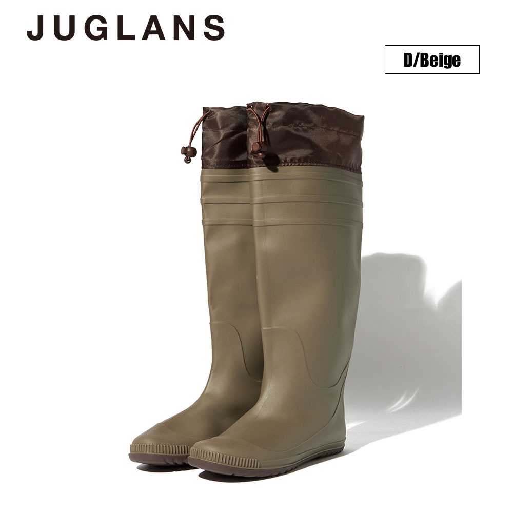 畳めるロング丈レインブーツ