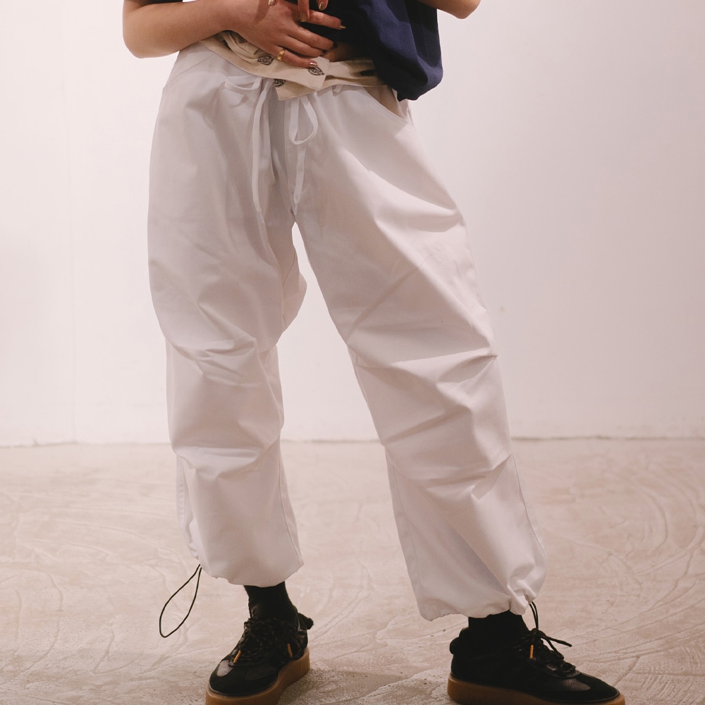 DRAWSTRING WIDE BALLOON CARPAINTER’S PANT