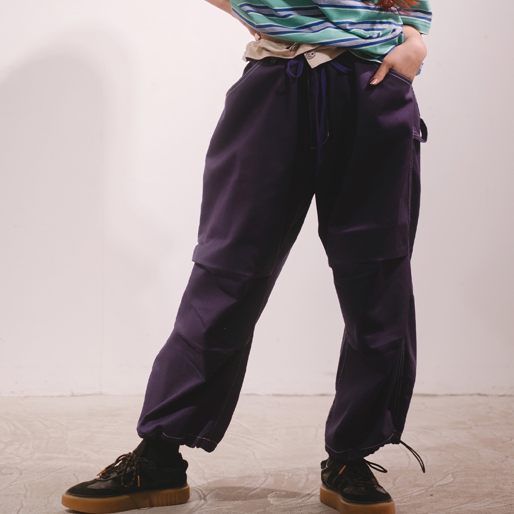 DRAWSTRING WIDE BALLOON CARPAINTER’S PANT