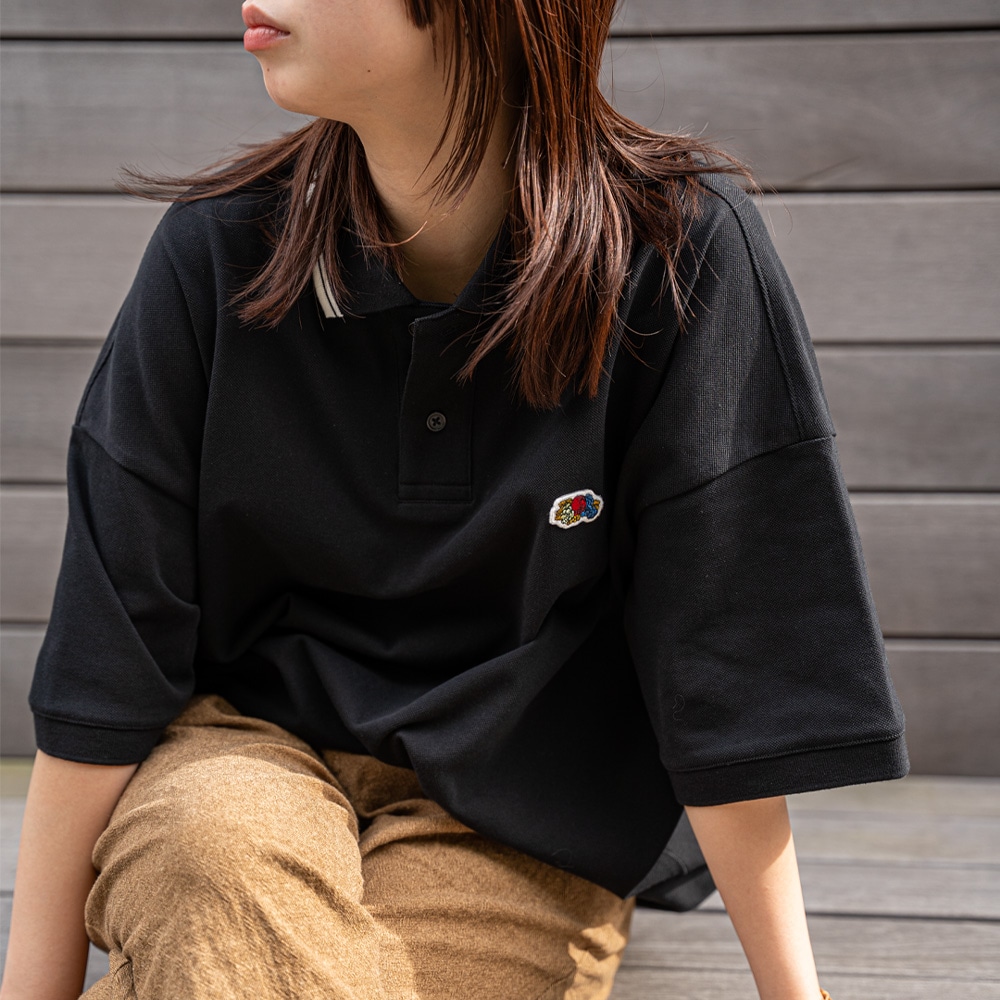 FRUIT OF THE LOOM ワンポイント刺繍 オーバーサイズ鹿の子