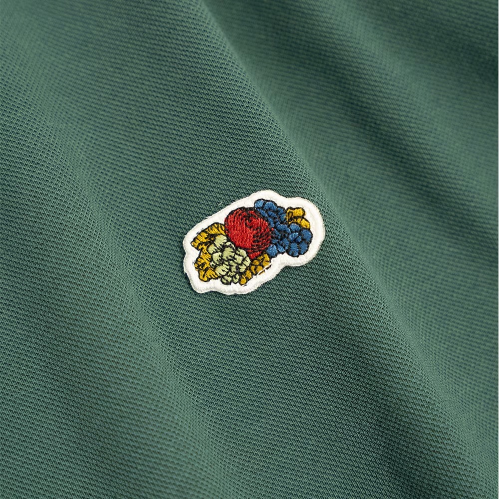 FRUIT OF THE LOOM ワンポイント刺繍 オーバーサイズ鹿の子ポロシャツ