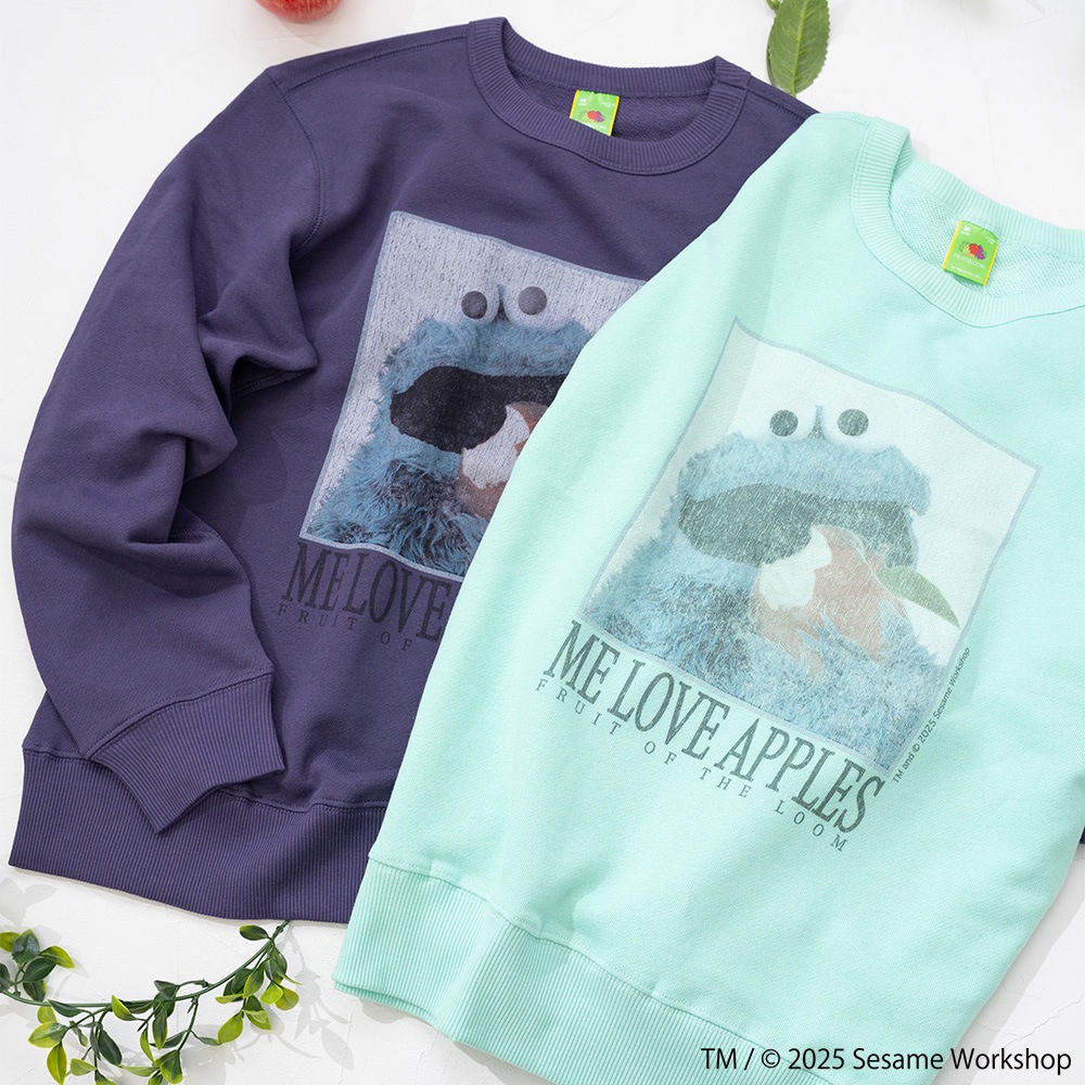 SESAMESTREET×FTL ロングスリーブ甘編 フォト プルオーバートップスB