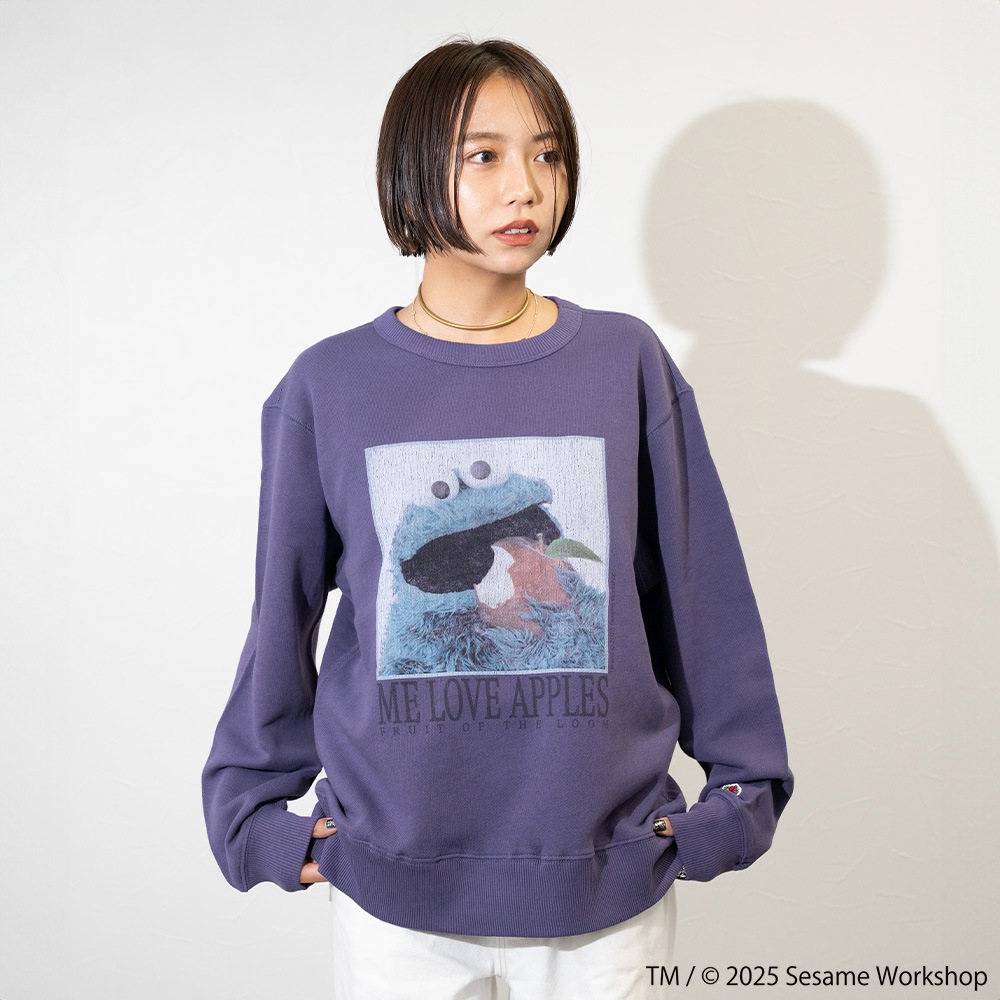 SESAMESTREET×FTL ロングスリーブ甘編 フォト プルオーバートップスB