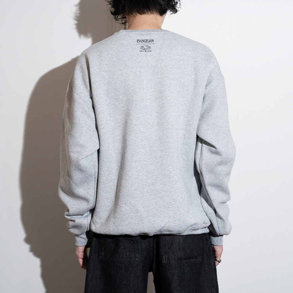 FTL×EVA 刺繍クルーネックスウェット NVY