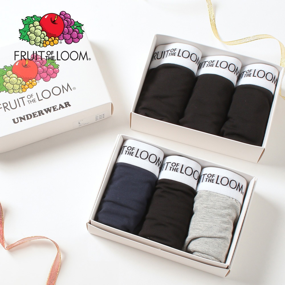 【FRUIT OF THE LOOM】無地3Pボクサーパンツ/3パックセット