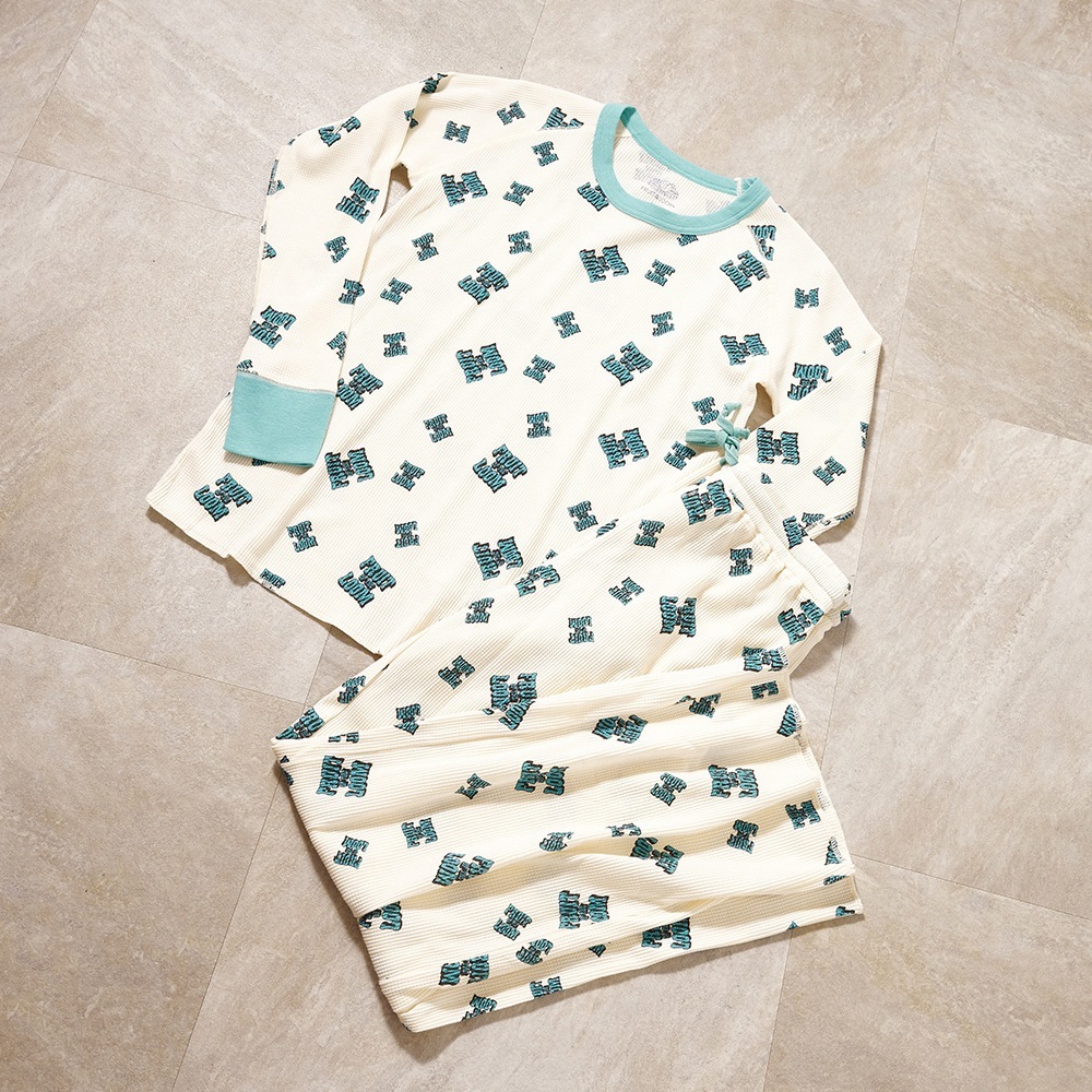 FTL ワッフルルーム長袖上下波打ちロゴ | ルームウェア・ナイトウェア