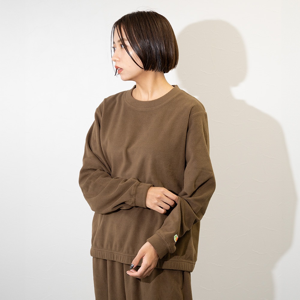 SUKU  ルームウェア　上下セット Mother garden フリースルームウェア上下セット しろたん S M L