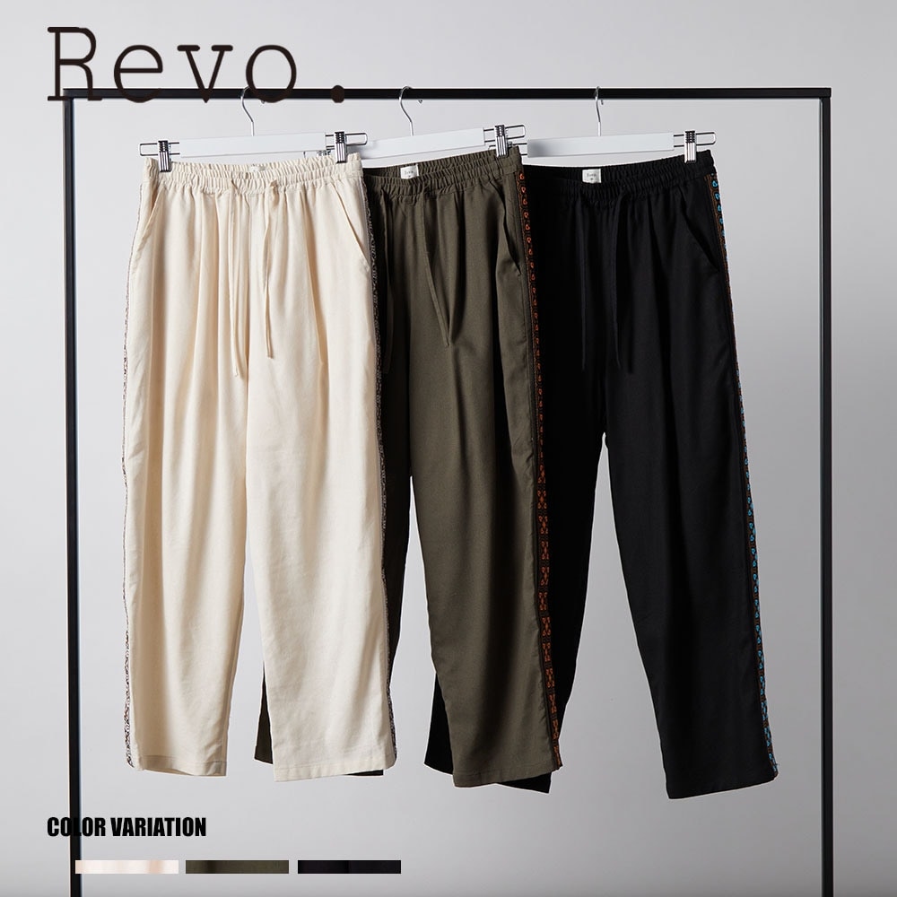 TR リネン ジャガードテープライン イージーパンツ