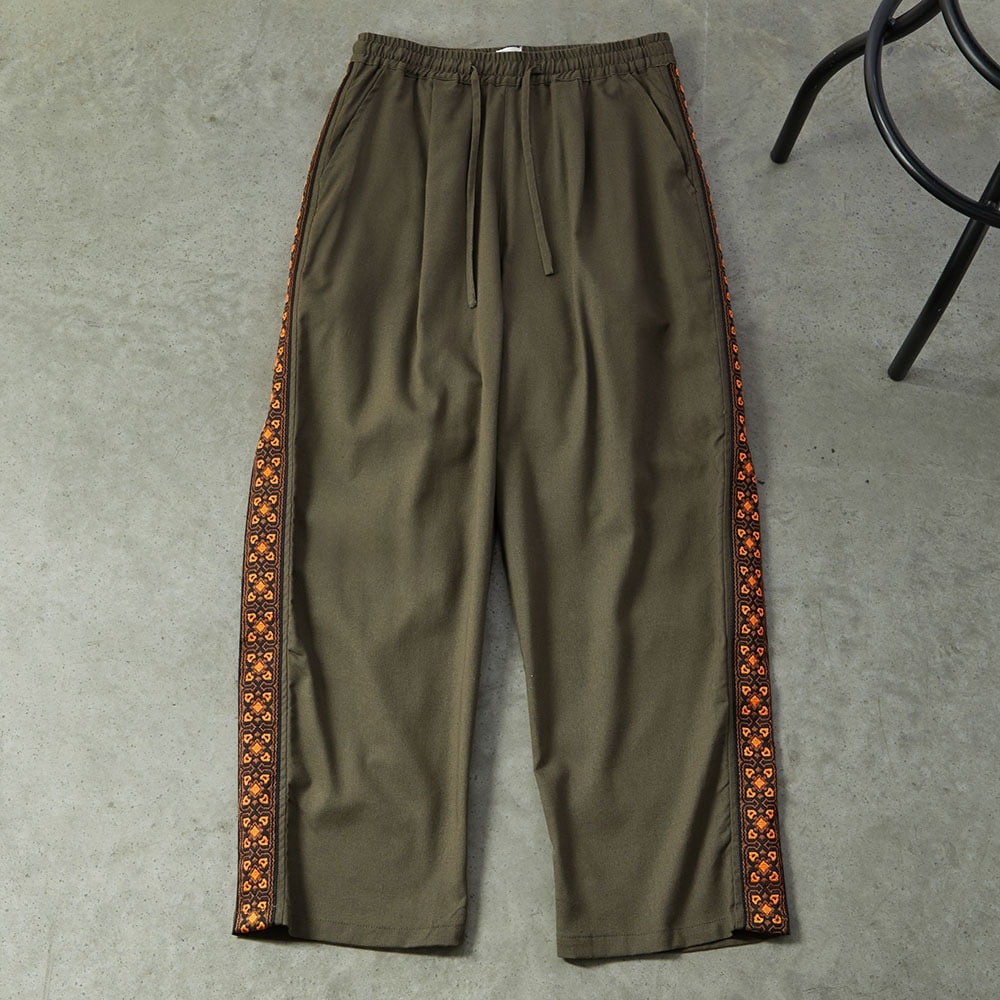 TR リネン ジャガードテープライン イージーパンツ