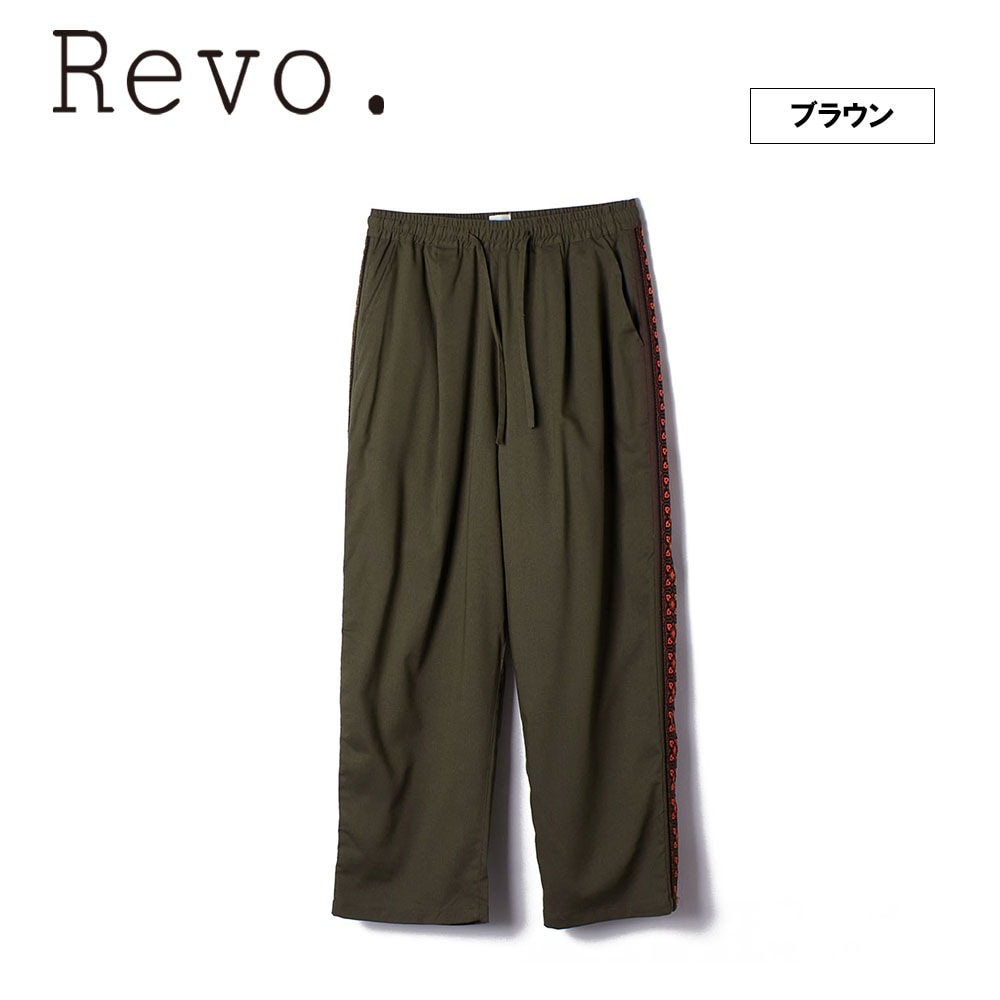 TR リネン ジャガードテープライン イージーパンツ