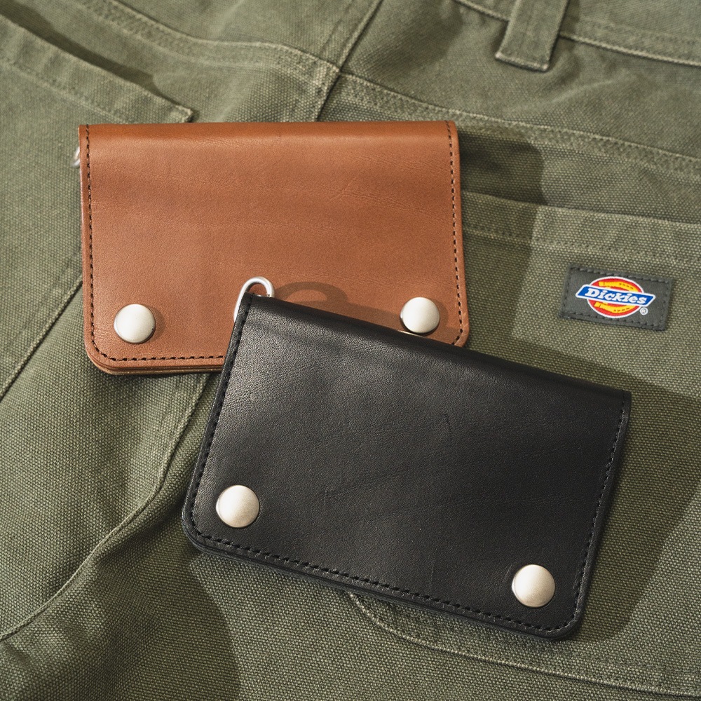 たんたかたん　オーダー　ミドルウォレット ショートトラッカーウォレット42 茶芯 栃木レザー – BACKORDER