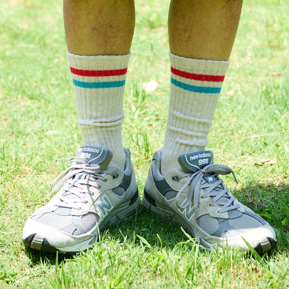 COB 1P C.メリノウールラインソックス Men's