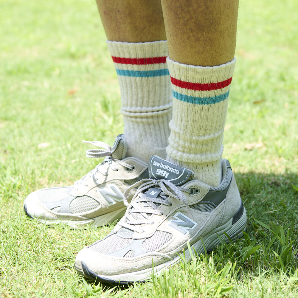 COB 1P C.メリノウールラインソックス Men's