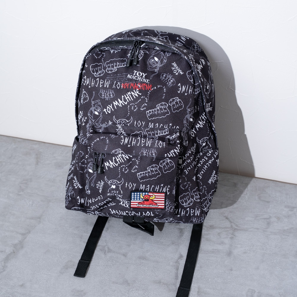 トイマシーン TMクルーザーデイパック ブラックパターン 総柄 リュック CRUISER DAYPACK | TOYMACHINE,バッグ | JUGLANS