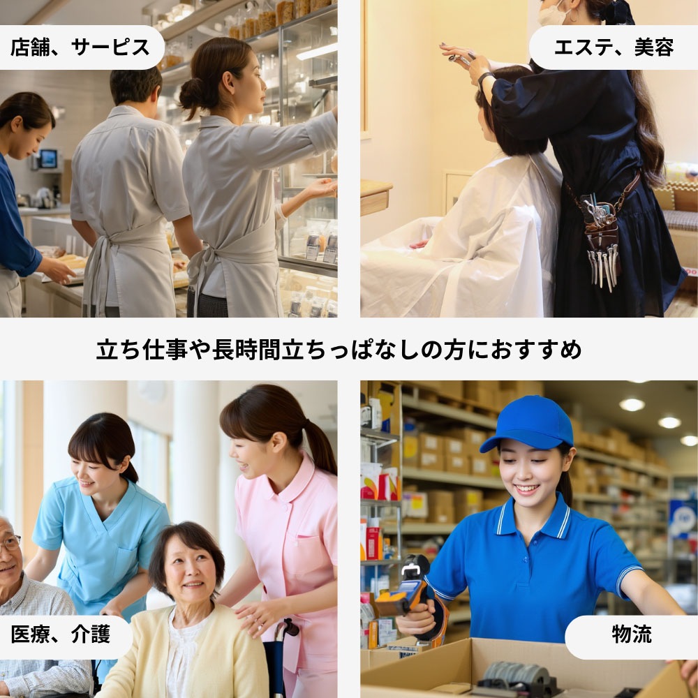 【KARUWORKかるわく】立ち仕事の方のためのメリノウール混靴下(25-27cm)