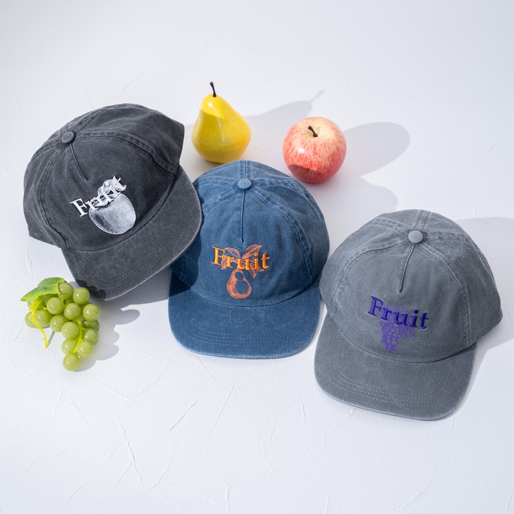 grape 帽子 FTL EX PIGMENT FRUITMOTIF 5PANEL BB CAP | FRUIT OF THE LOOM