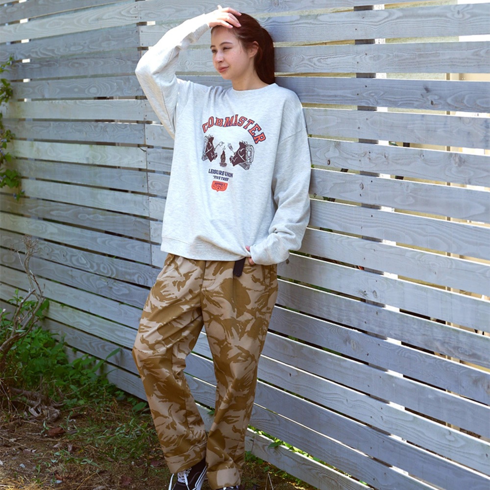 焚火クマ パウダー加工スウェット