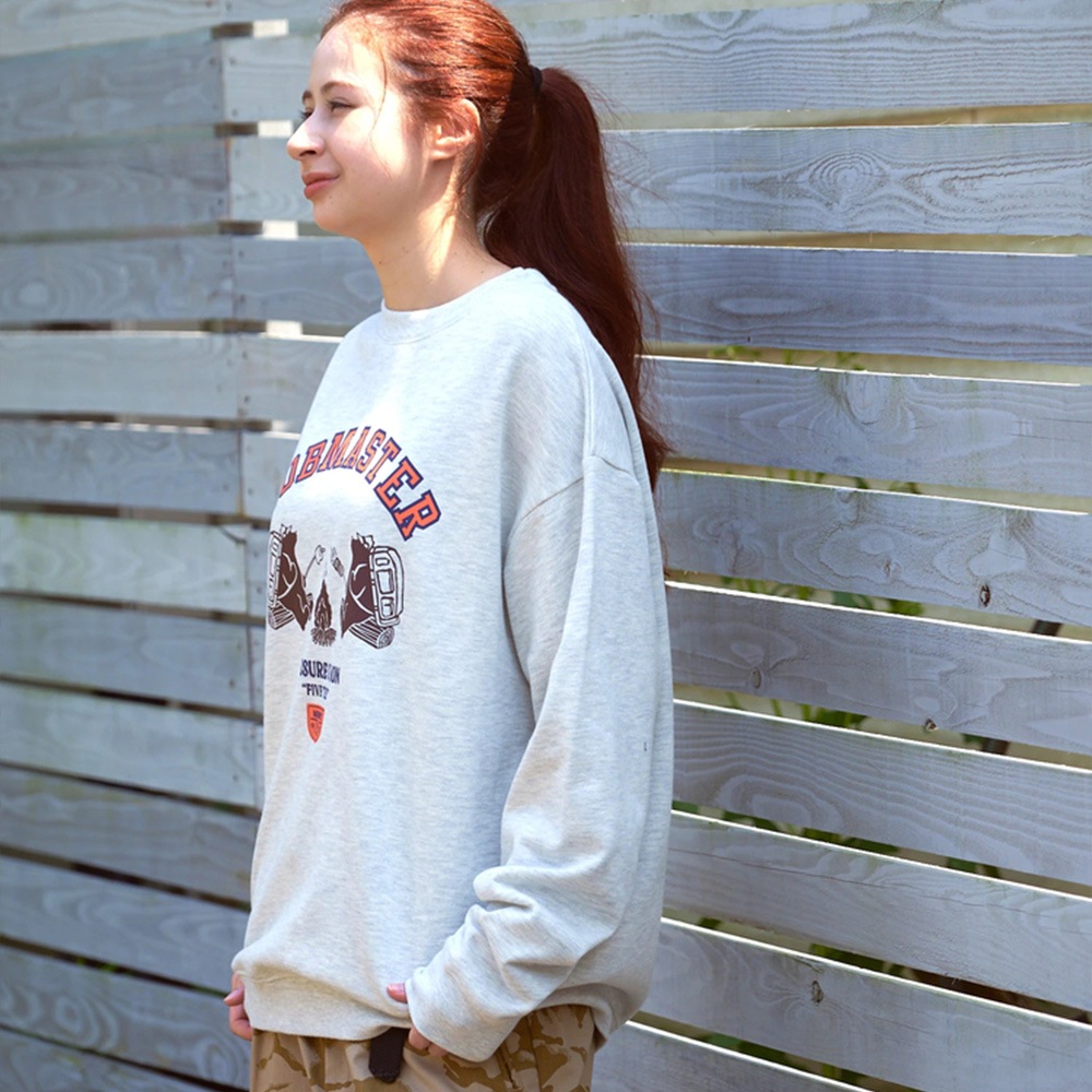 焚火クマ パウダー加工スウェット