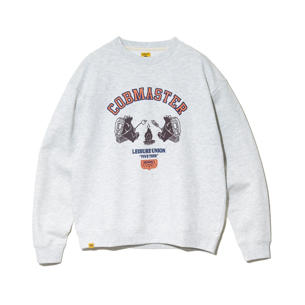 焚火クマ パウダー加工スウェット