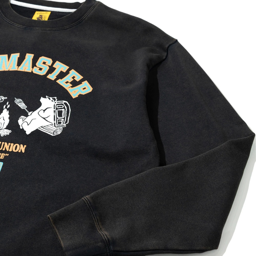 焚火クマ パウダー加工スウェット