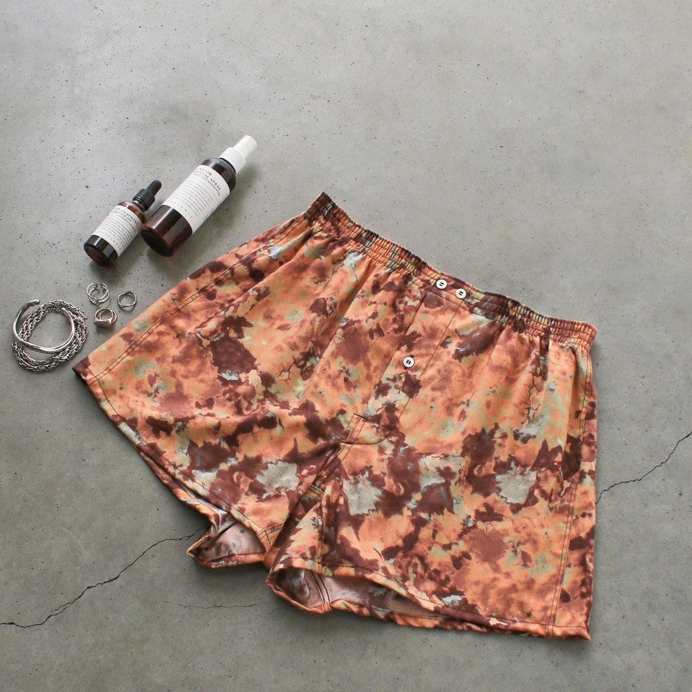 Washable Rayon Shibori Pattern Boxer