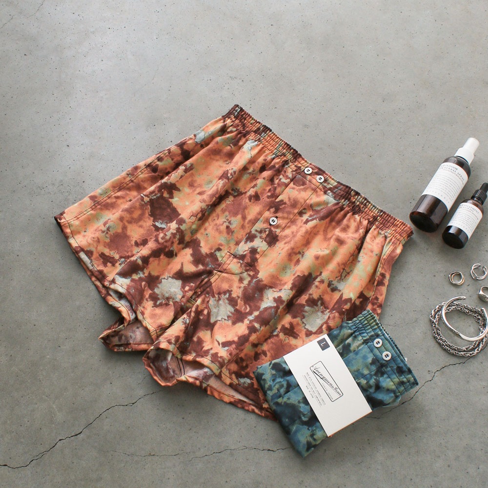 Washable Rayon Shibori Pattern Boxer