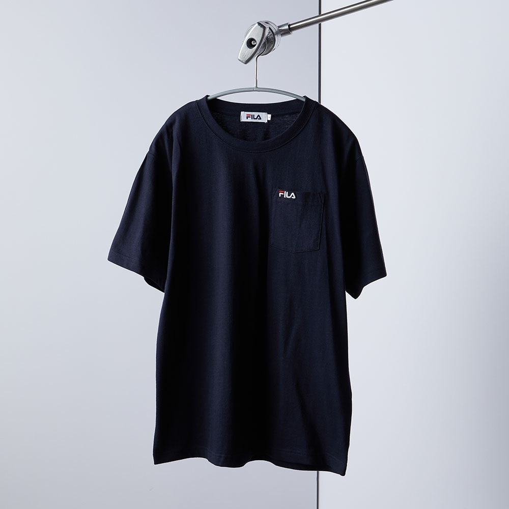 綿ポケ付きワンポイント刺繍Tシャツ