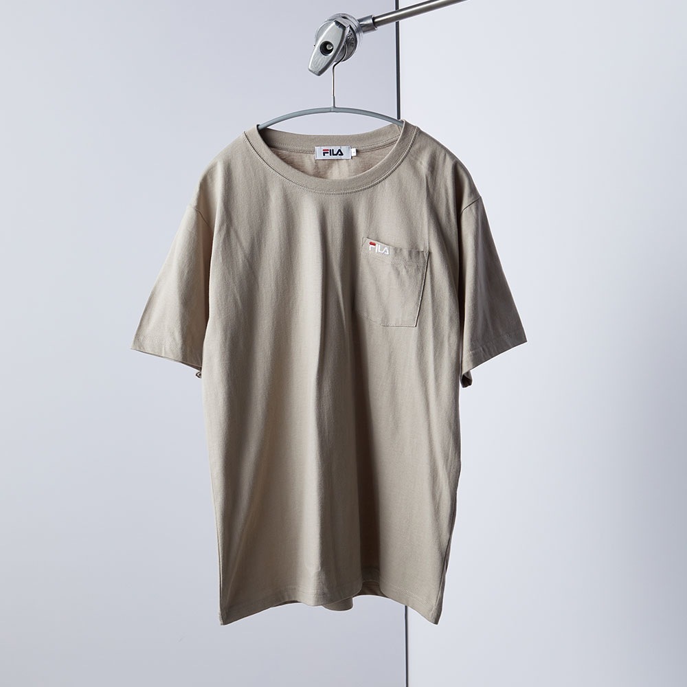 綿ポケ付きワンポイント刺繍Tシャツ