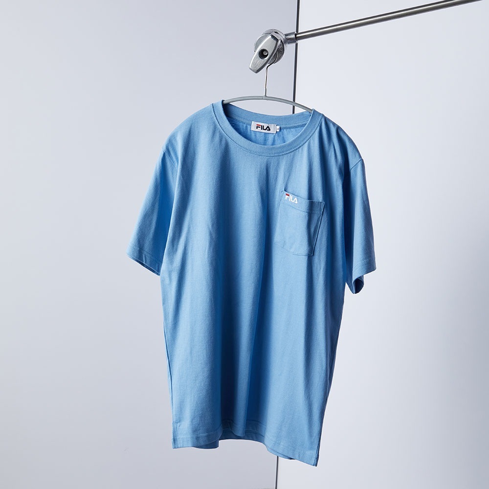 綿ポケ付きワンポイント刺繍Tシャツ