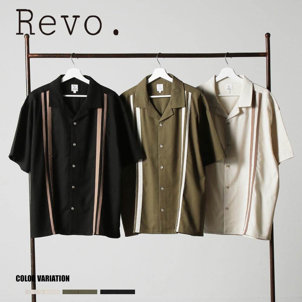 TRリネンオープンカラーラインssシャツ | Revo. | JUGLANS