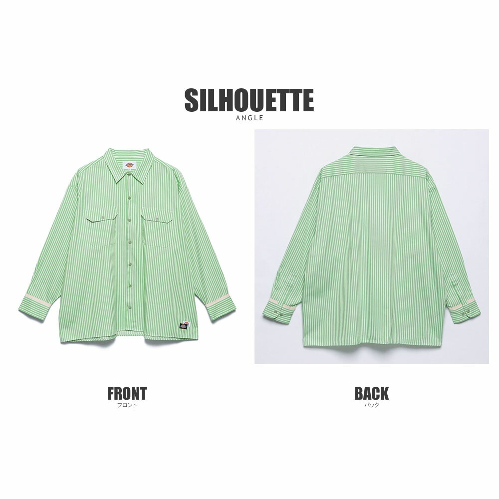LONG SLEEVE WIDE WORK STRIPE SHIRT | Dickies,トップス | JUGLANS