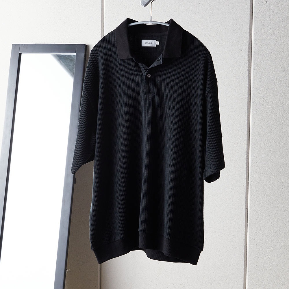 カットJQDストライプ柄S/Sポロシャツ