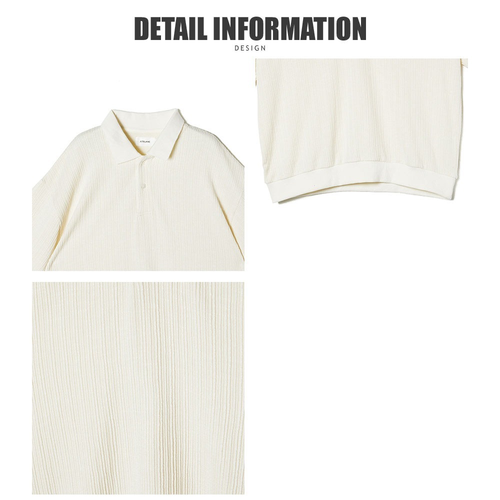 カットJQDストライプ柄S/Sポロシャツ