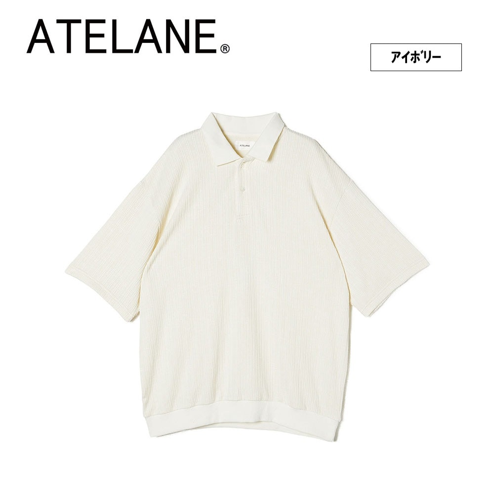 カットJQDストライプ柄S/Sポロシャツ