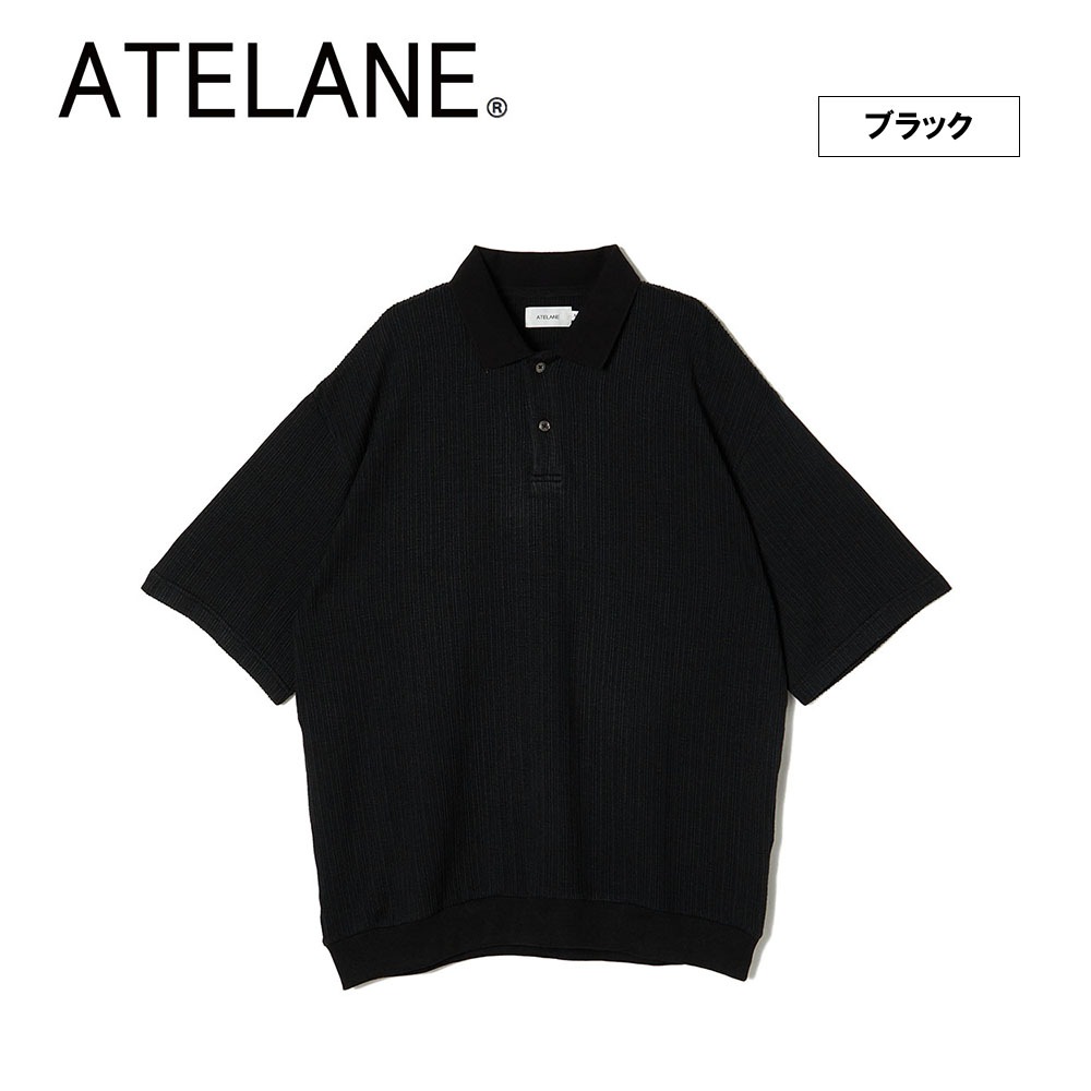 カットJQDストライプ柄S/Sポロシャツ