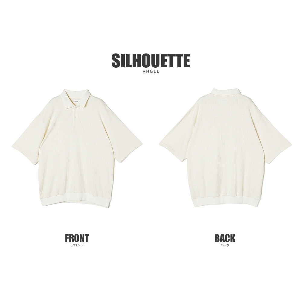 カットJQDストライプ柄S/Sポロシャツ