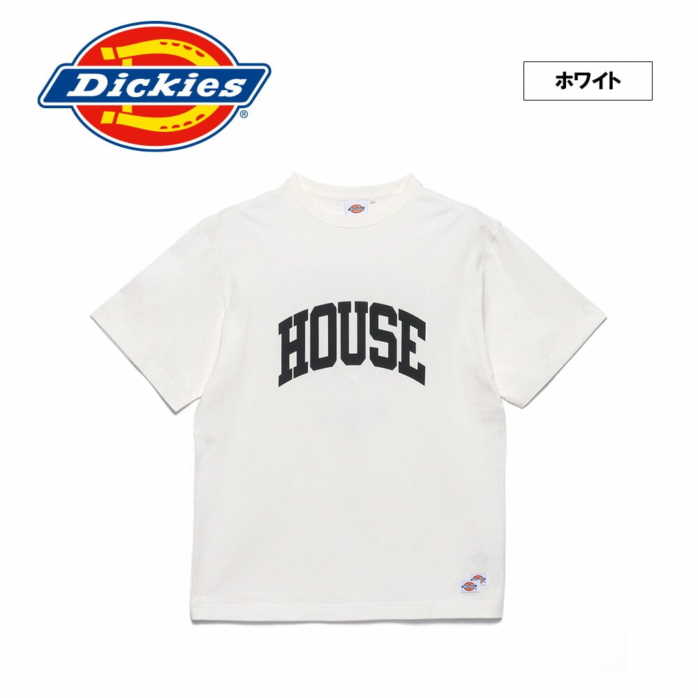 【Dickies】チェストロゴ 半袖 Tシャツ ホワイト / 送料無料 SHORT SLEEVE PRINT T-SHIRT