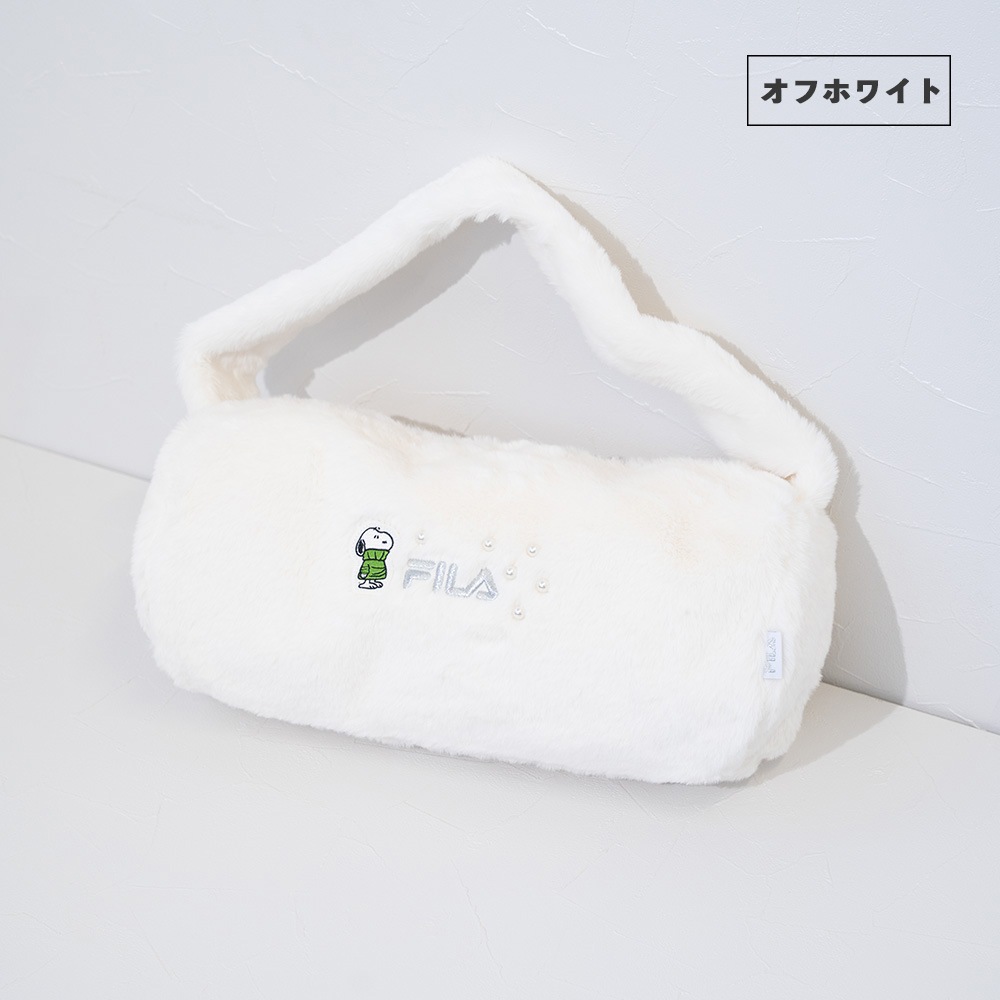 FILA×PEANUTS フェイクファードラムバッグ