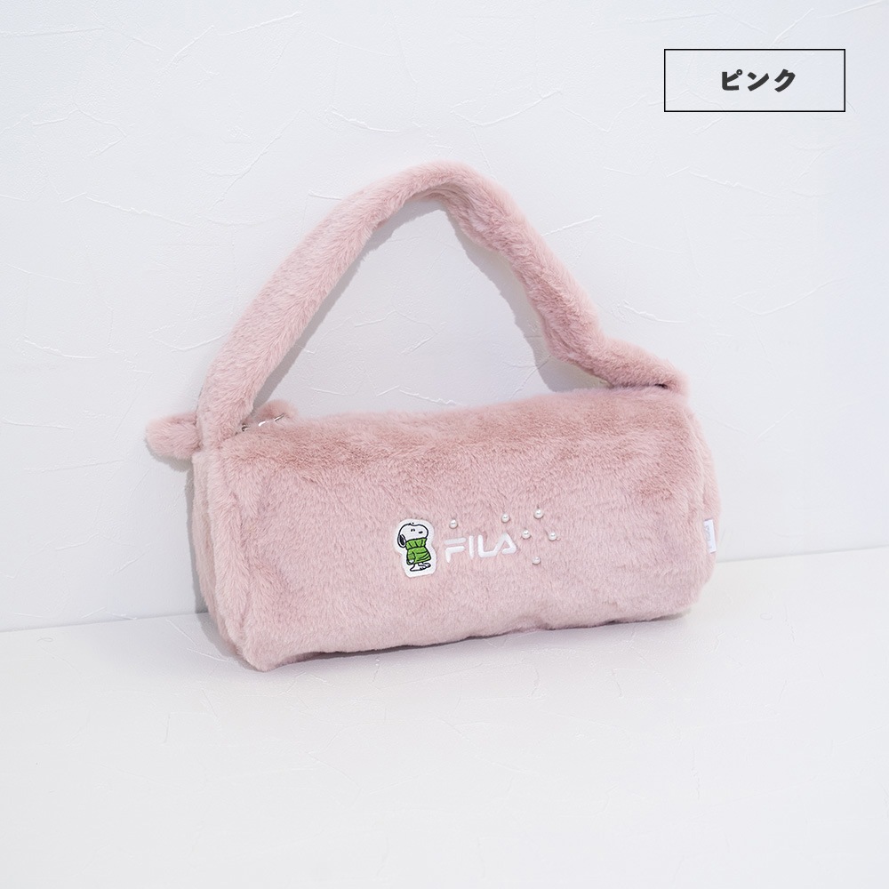 FILA×PEANUTS フェイクファードラムバッグ