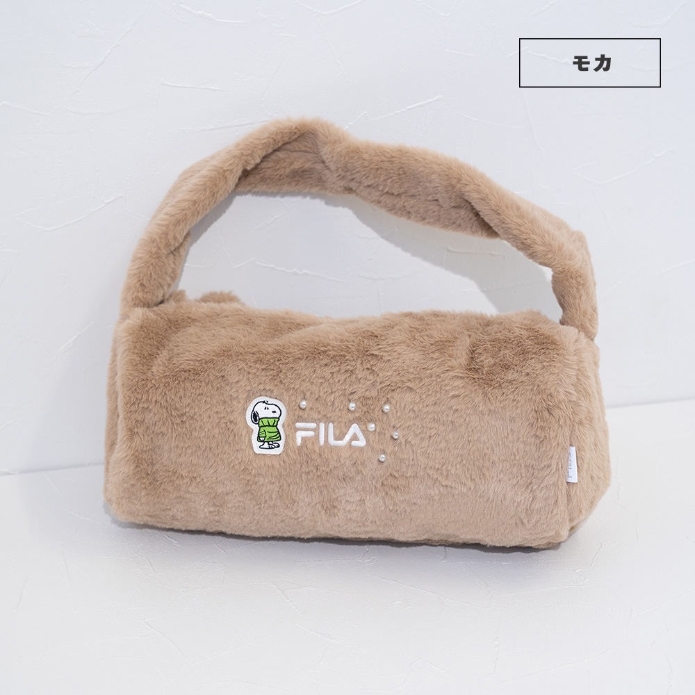 FILA×PEANUTS フェイクファードラムバッグ