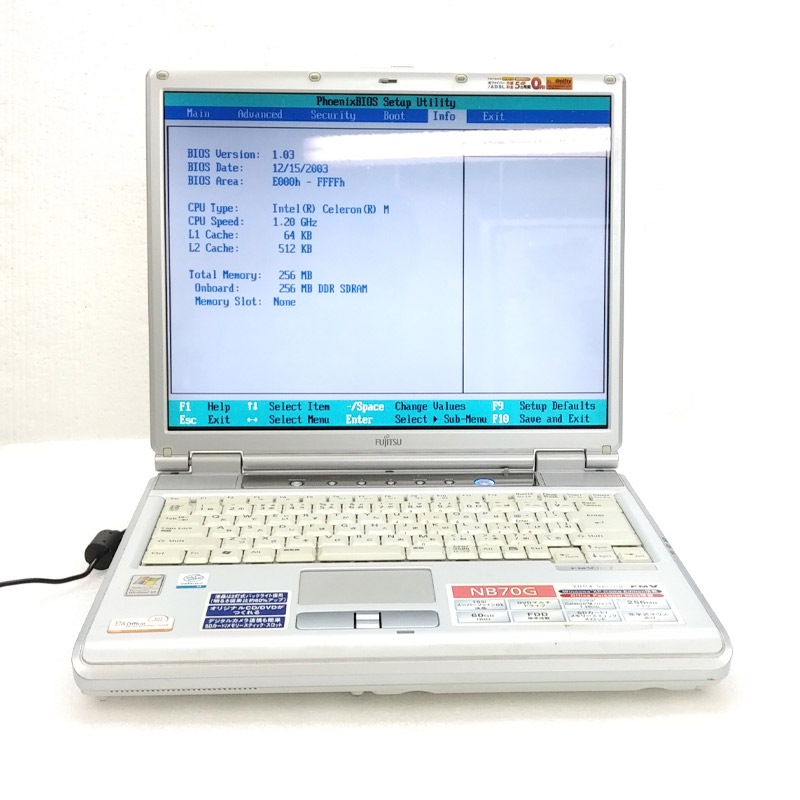 ジャンク品】 富士通 FMV-BIBLO NB70G FMVNB70G 中古ノートパソコン