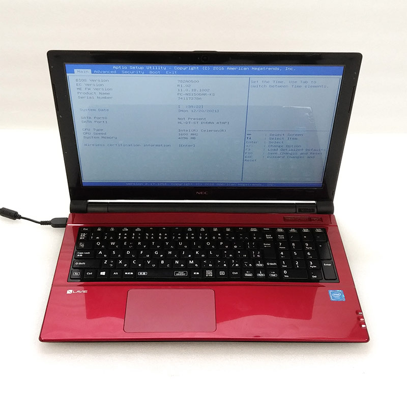 ジャンク品】 NEC LaVie PC-NS150GAR ジャンクPC ジャンクパソコン AC