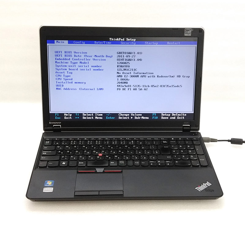 ジャンク品 Lenovo ThinkPad Edge E525 ジャンクPC ジャンクパソコン ACアダプタ付き 保証無し