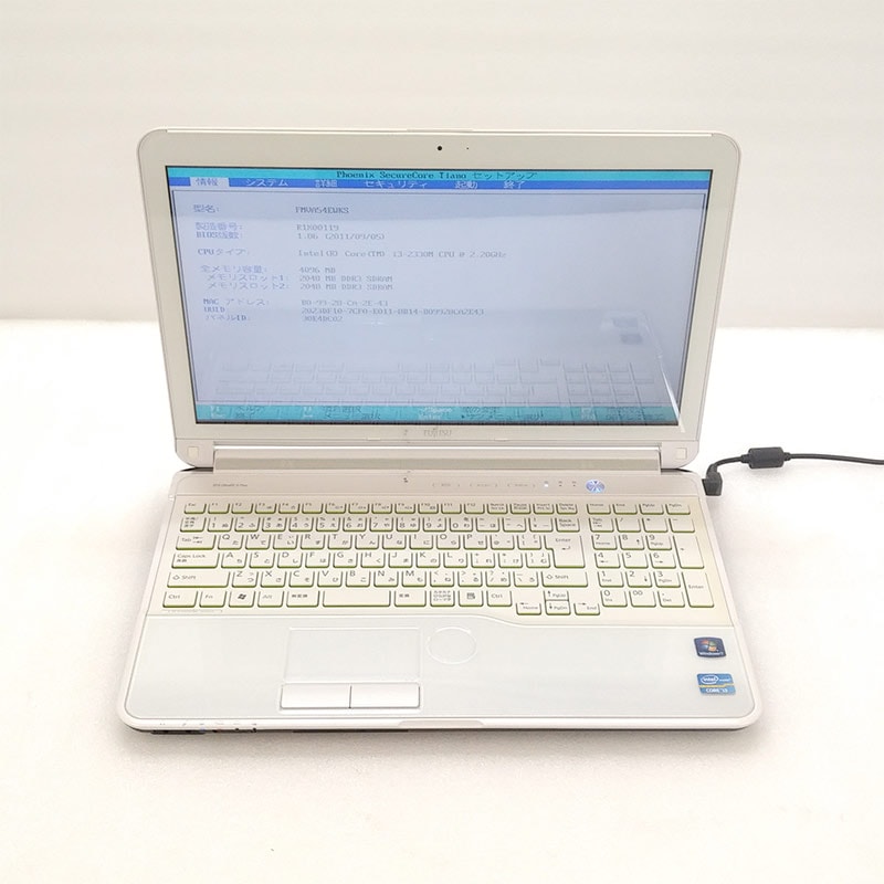 アップグレード済み！Fujitsu　LIFEBOOK  A540/BX LIFEBOOK(バリューシリーズ) A540/BX FMVXN4EG4 FUJITSU
